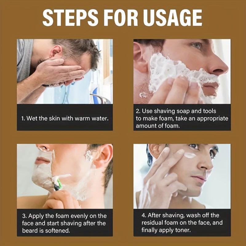 110g Natural Shaving Cream For Men - Rich and Dense Foam