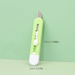 Compact Utility Box Cutter Retractable Knife for Office and Crafts
