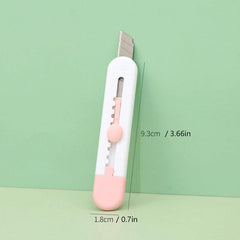 Compact Utility Box Cutter Retractable Knife for Office and Crafts