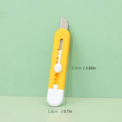 Compact Utility Box Cutter Retractable Knife for Office and Crafts
