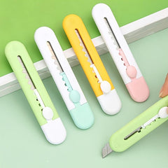 Compact Utility Box Cutter Retractable Knife for Office and Crafts