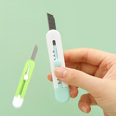 Compact Utility Box Cutter Retractable Knife for Office and Crafts
