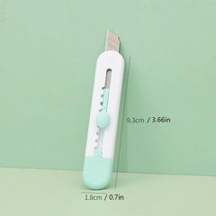 Compact Utility Box Cutter Retractable Knife for Office and Crafts