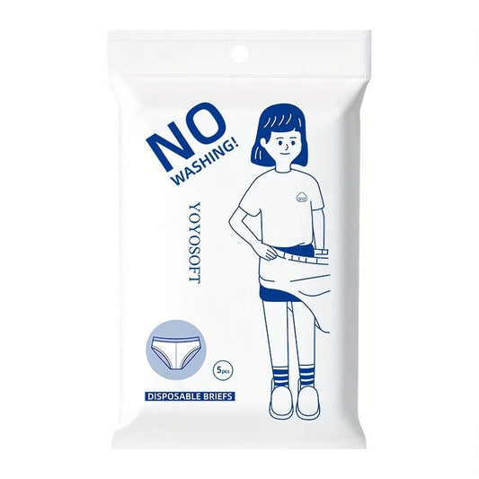 Disposable Women Panties Soft Comfortable Travel Ready 5 Pcs Pack