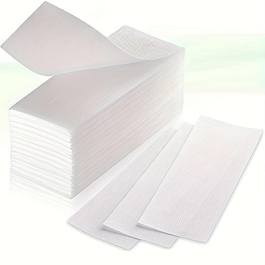100 Pcs Pink Wax Strip Hair Removal Non-woven Wax Strip