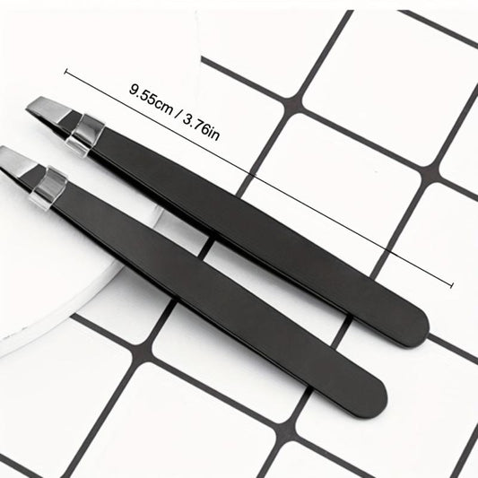 3pcs Stainless Steel Eyebrow Tweezers for Hair Removal