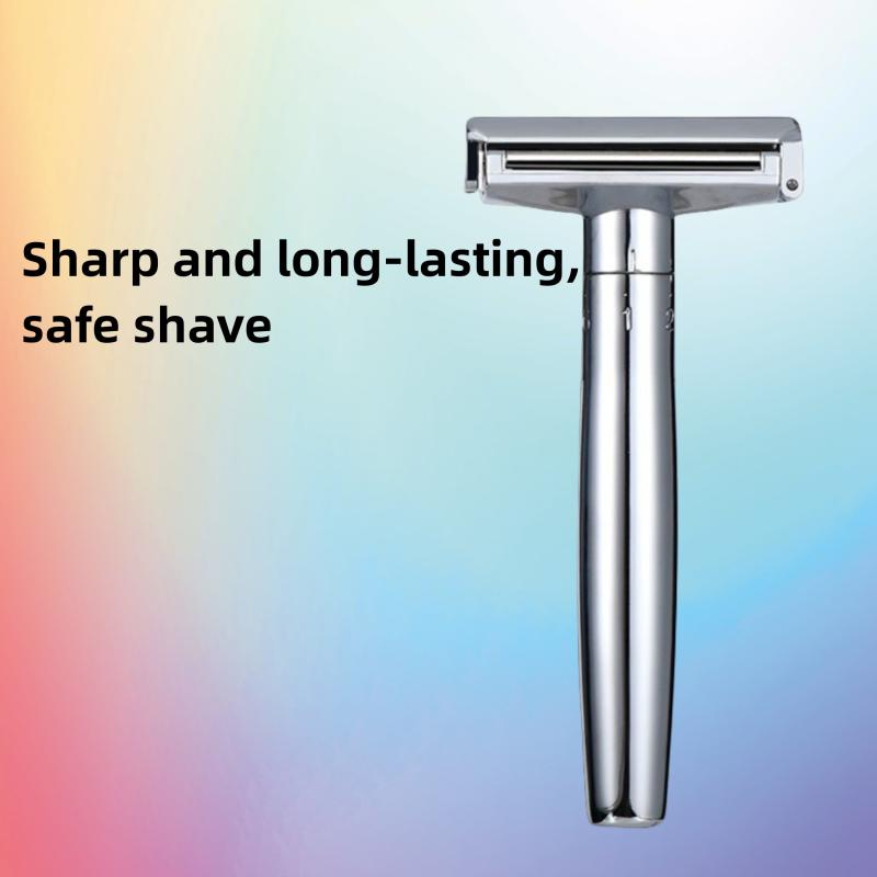 Shaving Kit 5 Blade Refills & Blade Cover Easy Grip Handle Shaving Starter Set