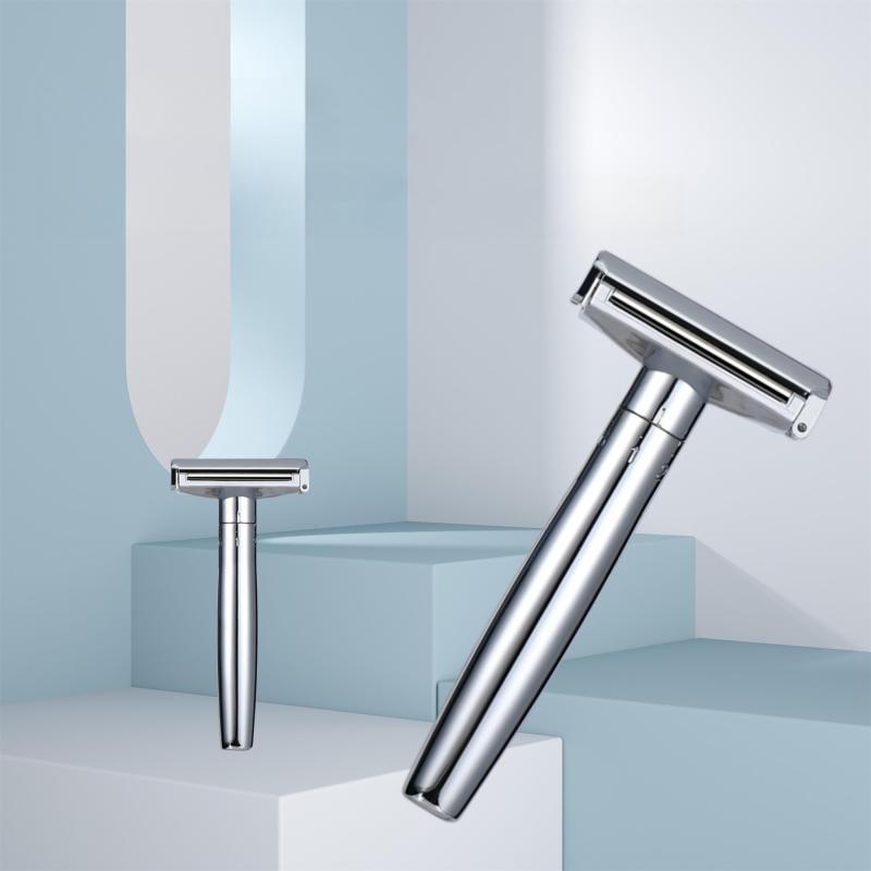 Shaving Kit 5 Blade Refills & Blade Cover Easy Grip Handle Shaving Starter Set