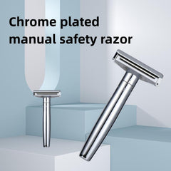 Shaving Kit 5 Blade Refills & Blade Cover Easy Grip Handle Shaving Starter Set