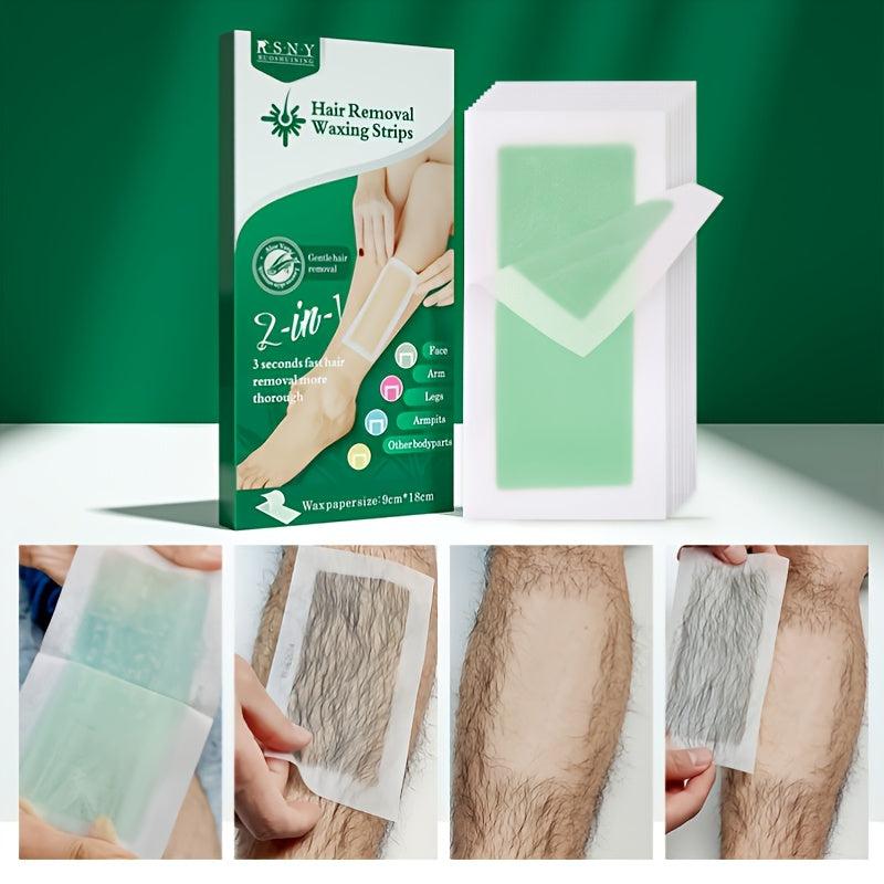 RSNY 24pcs Hair Removal Wax Strip Double-Sided Gentle And Moisturizing