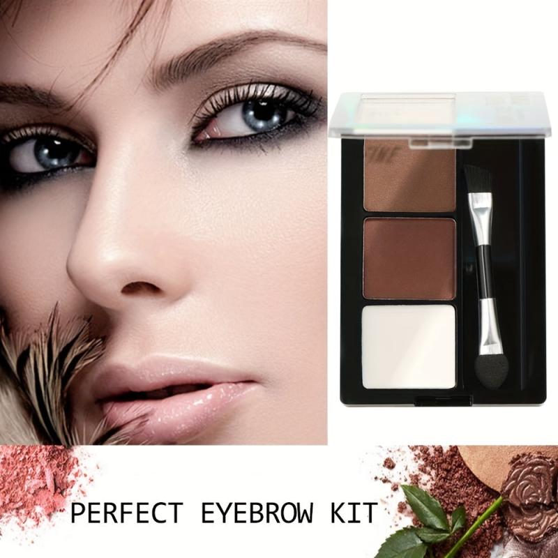 3 Shade Eyebrow Powder Kit - Natural Light Matte Texture