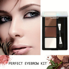 3 Shade Eyebrow Powder Kit - Natural Light Matte Texture