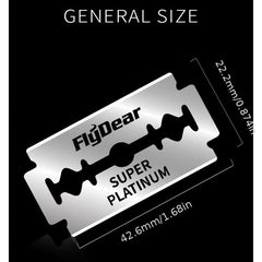 Stainless Steel Double Sided Blade Manual Razor Blades Shaving Barber's