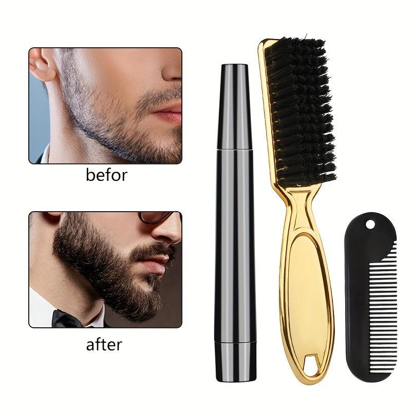 Men's Beard Care Beard Comb Beard Painting Pen Styling Beard Pen