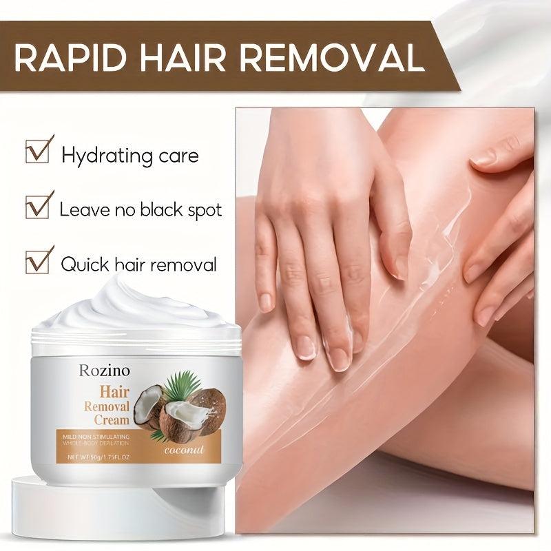 Coconut Hair Removal Cream Gentle Non Irritating Painless Long lasting 50ml