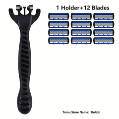 6-Layer Manual Safety Razor Set Stainless Steel Blades