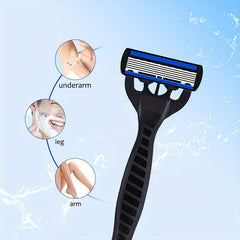6-Layer Manual Safety Razor Set Stainless Steel Blades