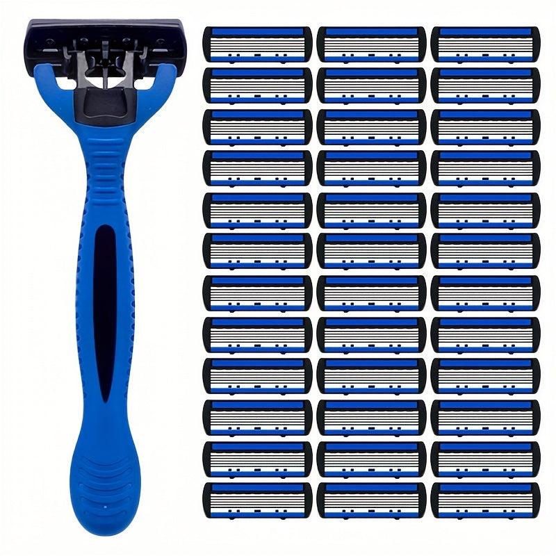 6-Layer Manual Safety Razor Set Stainless Steel Blades