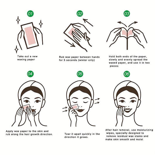 Facial Wax Strips Hair Removal For Women