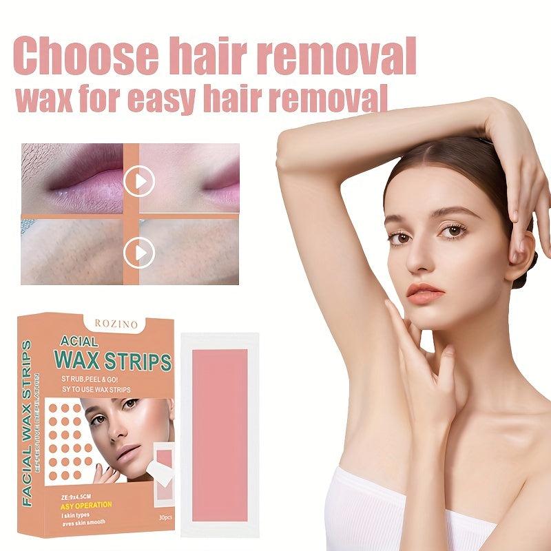 30pcs Body Waxing Strips Kit Leg Armpit Lip Hair Removal Portable