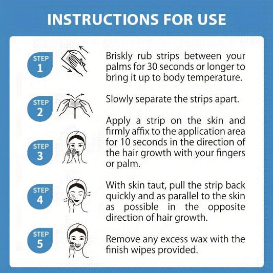 Gentle Body Wax Strips For Painless Hair Removal