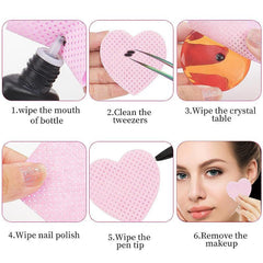 200pcs Nail Wipes & Glue Wipes Soft Lash Glue Nail Polish Remover