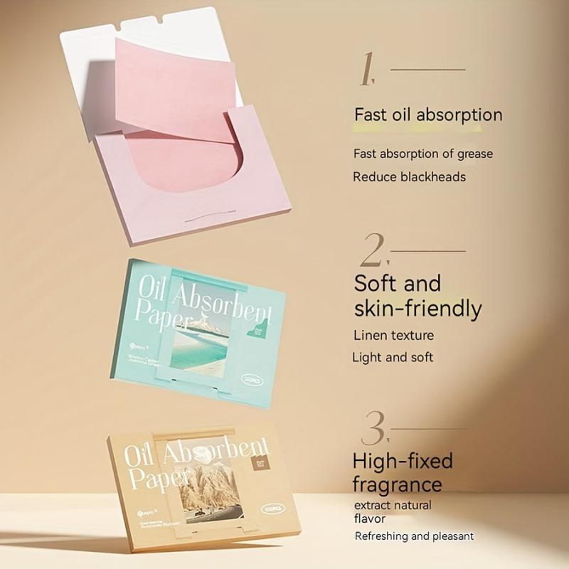 100 Sheets Absorbing Facial Paper Makeup Artifact