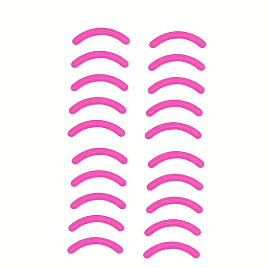 20pcs Silicone Eyelash Curler Replacement Pads For Eyelash Curler, Pink