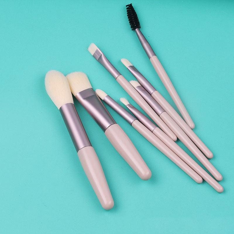 8Pcs Mini Makeup Brush Set Soft Fur Professional Tools