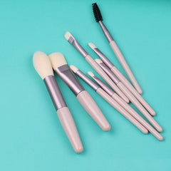 8Pcs Mini Makeup Brush Set Soft Fur Professional Tools