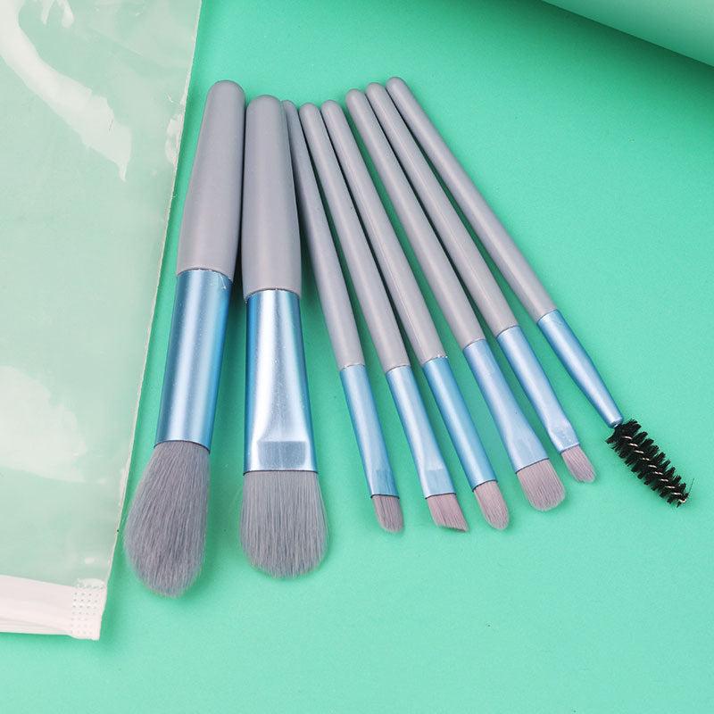 8Pcs Mini Makeup Brush Set Soft Fur Professional Tools