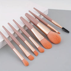 8Pcs Mini Makeup Brush Set Soft Fur Professional Tools