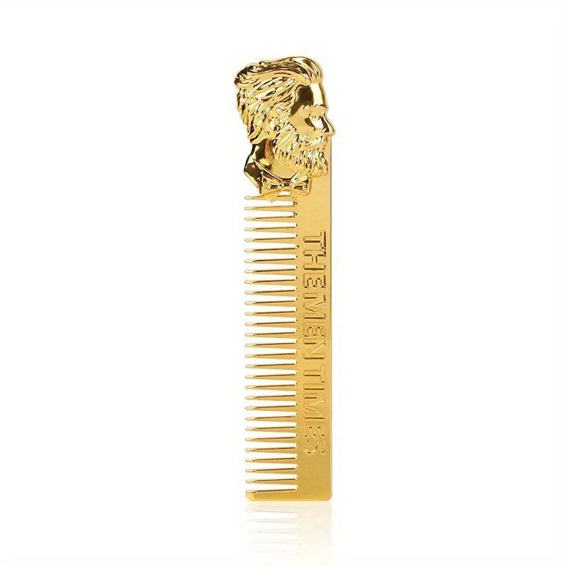 Stainless Steel Beard Comb Skull Handle Hair Styling Tool