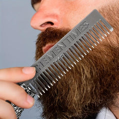 Stainless Steel Beard Comb Skull Handle Hair Styling Tool