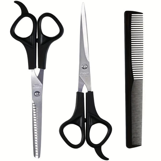 3pcs Hair Scissors Set With Comb Hair Cutting Thinning Shears