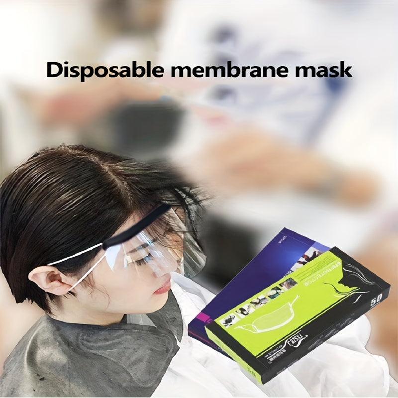 50pcs Disposable Face Shield For Shower Hair Cut Hair Spray Eyelash Extensions