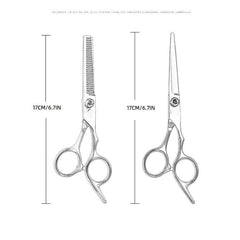 8pcs Hair Cutting Scissors Set with Comb and Case Silver