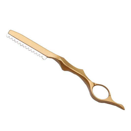 Golden Thinning Razors With Blade Professional Barber Hair Cutter