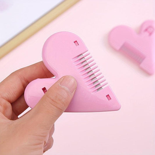Portable Peach Heart Hair Clipper with Thinning Comb