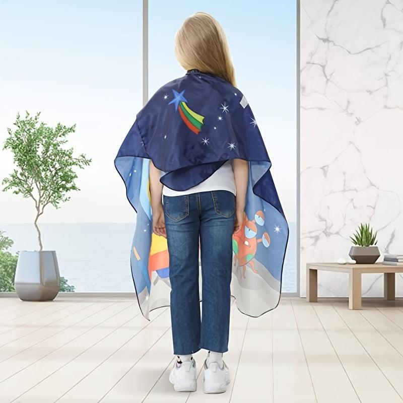 Rocket Pattern Haircut Cape for Boys and Girls