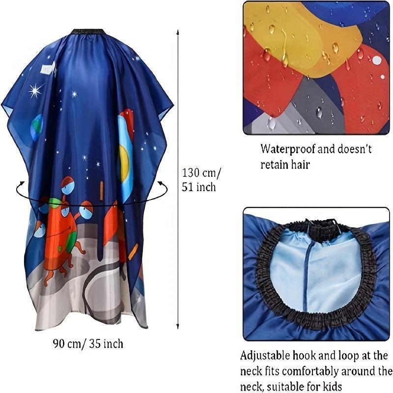 Rocket Pattern Haircut Cape for Boys and Girls