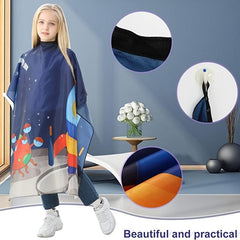 Rocket Pattern Haircut Cape for Boys and Girls