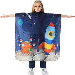 Rocket Pattern Haircut Cape for Boys and Girls