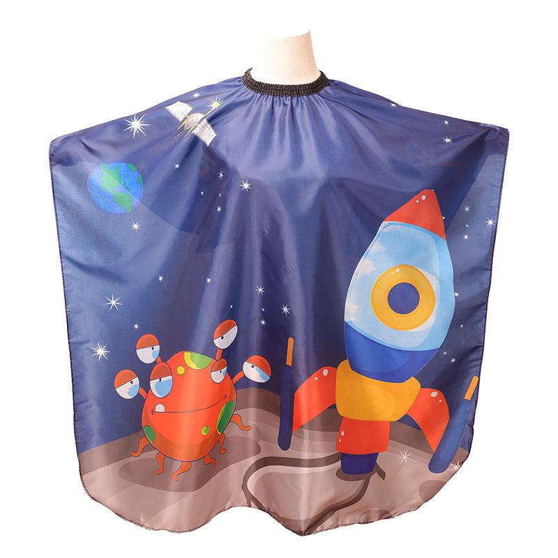 Rocket Pattern Haircut Cape for Boys and Girls