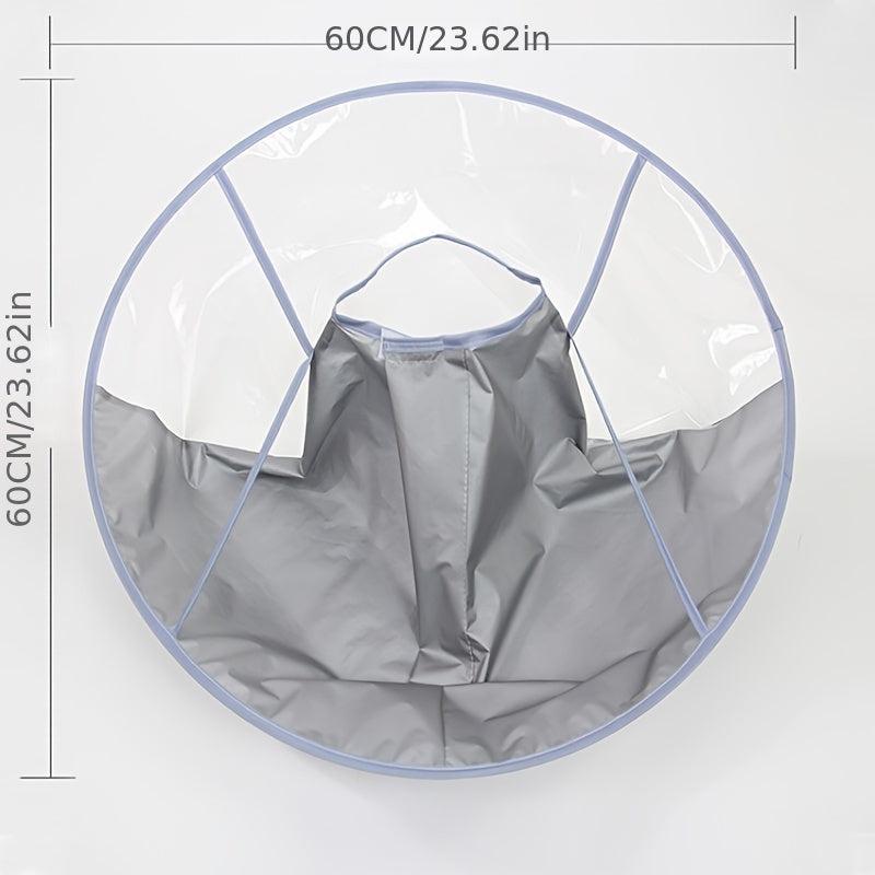 Foldable Barber Cape Transparent Hair Cutting Cloak