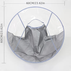 Foldable Barber Cape Transparent Hair Cutting Cloak