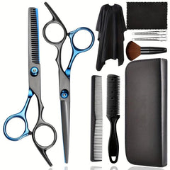 10 Pcs Stainless Steel Hairdressing Shears Set Professional Thinning Scissors