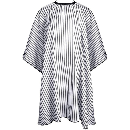 Waterproof Barber Cape Stripe Snap Closure Hair Cutting Salon Cape