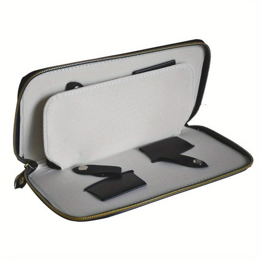 Hair Scissors Bag Stylist Holder PU Leather Case