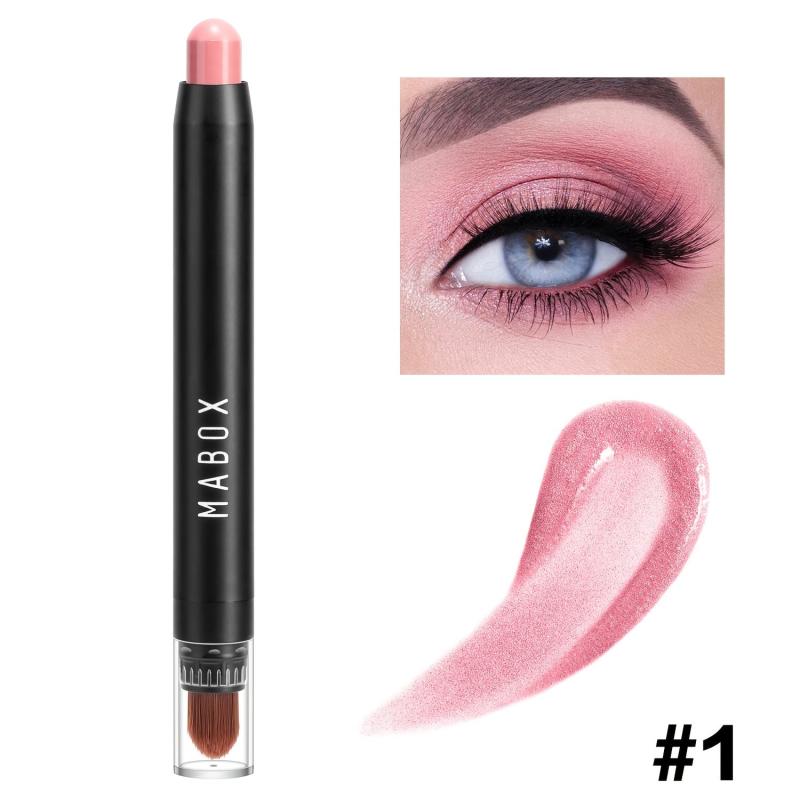 12-Color Eyeshadow Stick Pearly Highlighter Neutral Brown Eyes